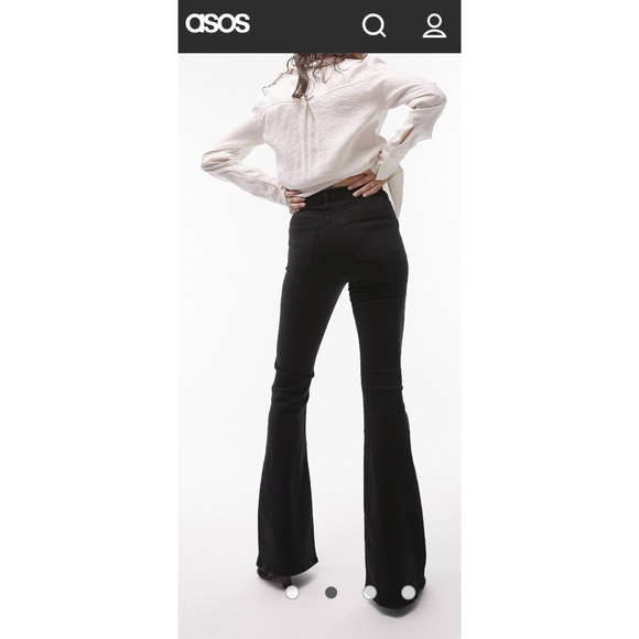 ASOS Black Denim Flares - Picture 2 of 8
